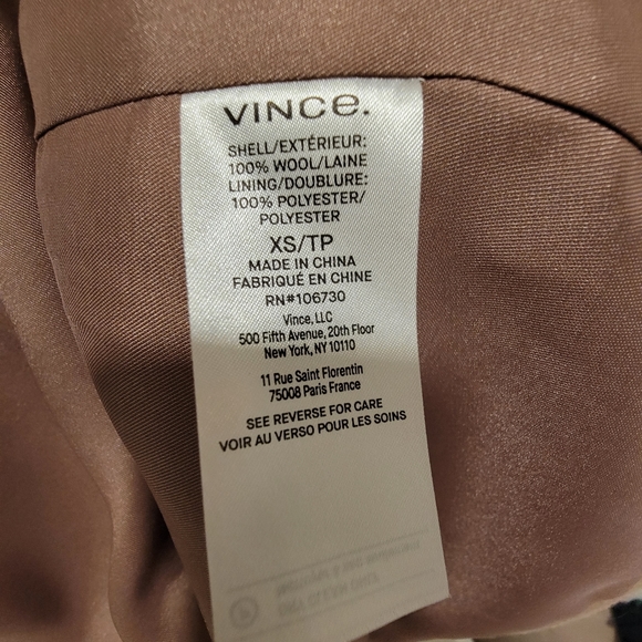 New) VINCE Luxe Wool Car Coat in Mauve. Oversize. XS v773691371 - Picture 16 of 16